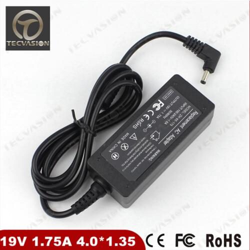High Quality 19V 1.75A 33W 4.0*1.35mm Power Supply Laptop Charger AC Adapter For Asus Vivobook S200 S220 X201E X202 X202E X453M