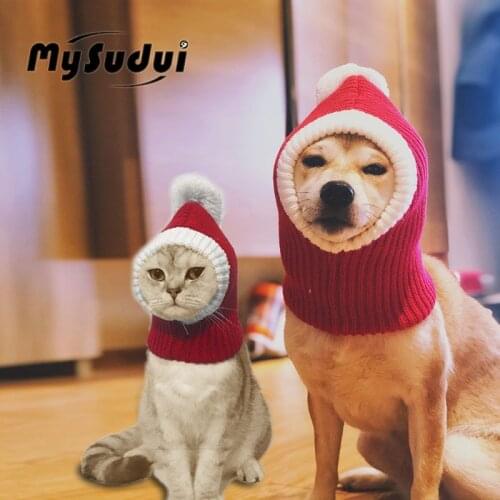 Winter Pet Dog Cap Hat Christmas Warm Small Cat Dog Hats Pug Dog Accessories For Small Medium Large Dogs Man Czapka Dla Psa