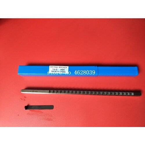 1/4 C Push-Type Keyway Broach Inch Size HSS Broach Cutting Cutter CNC Machine Tool Top Quality