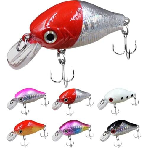 1pcs 60mm 8g Crank Fishing Lure Wobbler Floating Artificial plastic Hard Bait Trout Crank Perch bait Bass Fishing Tackle