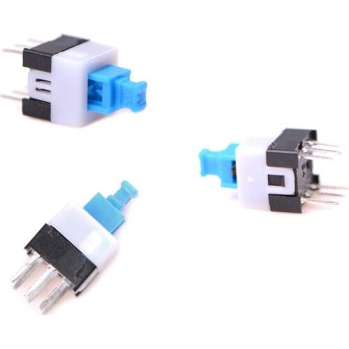 10PCS/Lot 7*7mm 6Pin Push Tactile Power Micro Switch Self Lock On/Off Button Latching Switch