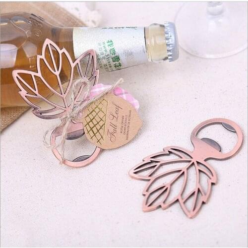 20pcs/lot Leaf Shaped Bottle Openers Wedding Favors Gifts for Guest Birthday Party Event Party Gifts Supplies free shipping