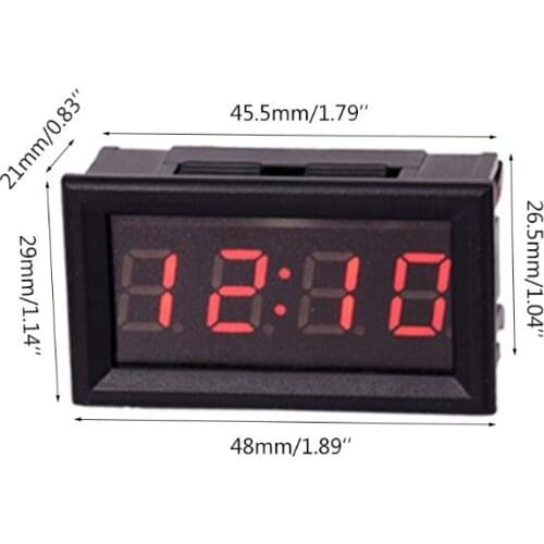 2021 New DIY Vehicle Electronic Clock Car Motorcycle Time Display Module Power-off Memory
