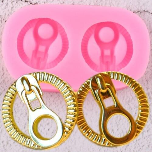 3D Zipper Silicone Molds Wedding Cupcake Topper Fondant Cake Decorating Tools Jewelry Resin Clay Candy Chocolate Gumpaste Moulds