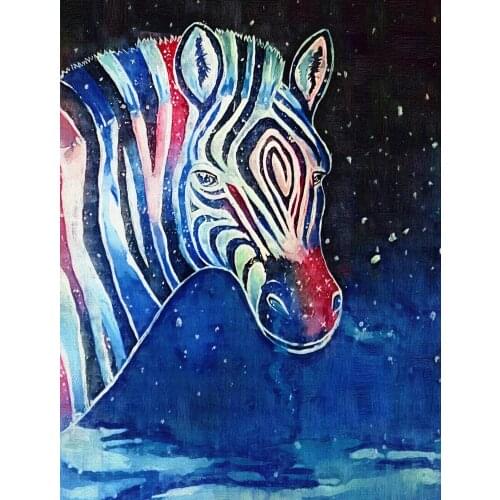 5d DIY Colorful Zebra Diamond Painting Animals Full Round Embroidery Mosaic Art Pictures by Numbers Rhinestones Decoration Home