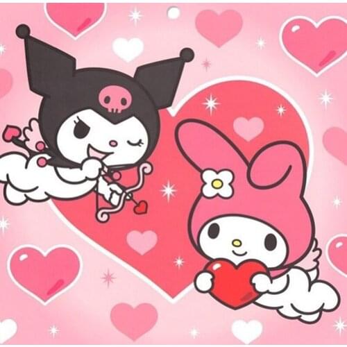 New Sale Diamond Painting Rhinestone Embroidery Cartoon Anime Big Ear Dog and Rabbit Mosaic Childrens Room Decoration Gift