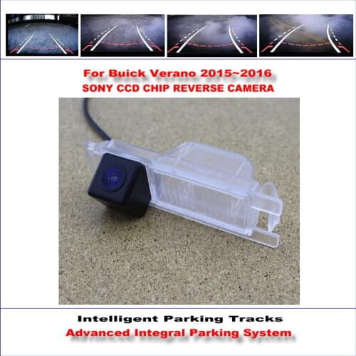 Car Reverse Rear Camera For Buick Verano 2015-2016 Intelligent Parking Tracks Back SONY NTSC RCA AUX CAM
