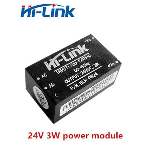 Free shipping 5pcs HLK-PM24 AC DC 220V to 24V 3W Step Down Isolated Switching Power Supply Module AC DC transformer HLK-PM24