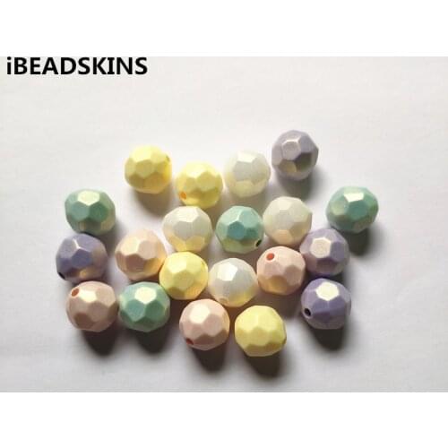 New arrival 14mm 400pcs/lot solid Acrylic Stardust with Rainbow Faceted Hexagon beads for jewelry DIY making