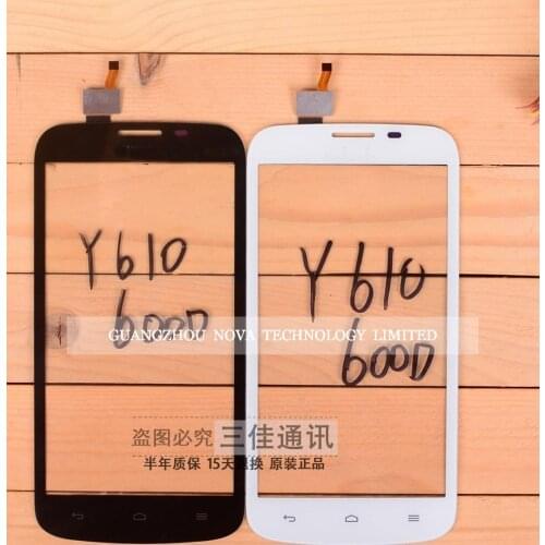 Fast Shipping !!! Black/White For Huawei Y610 Touch Screen Digitizer Sensor Panel +3M Sticker With Tracking