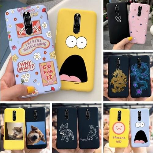 Cartoon Case For Huawei Nova 2i Frosted Shield Matte Silicone Soft Cover For Huawei Mate 10 Lite Case RNE-L21 Nova2i Phone Cover