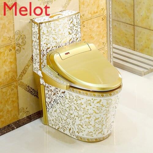 European retro toilet gold smart toilet cover instant toilet cover body cleaner automatic cleaning and drying