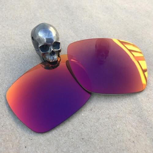 Firtox True Polarized Enhanced Replacement Lenses for-Oakley Fuel Cell OO9096 Sunglass (Lens Only)-Purple Red Mirror