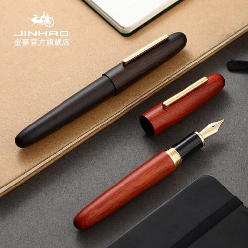 JINHAO 9056 High Quality Fountain Pen Wooden Ink Pen Converter Filler Stationery Office School Supplies Writing Pens
