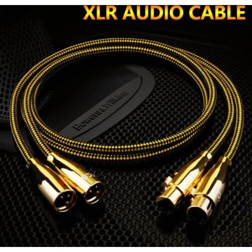 Hifi XLR Cable High Purity OCC 2XLR Male to Female Cable to interconnection with Microphone ,Multimedia, sound ,amp