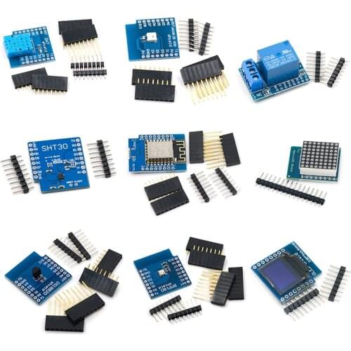 Esp8266 D1 Mini Pro Wifi Development Board Nodeu Ws2812 Rgb Dht11 Dht22 Am2302 Relay Ds18b20 Bmp180 Motor For Wemos Diy Kit