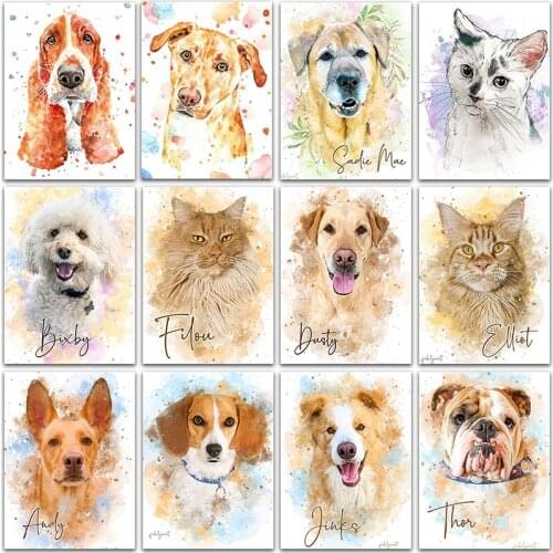 5D DIY Diamond Painting kit animals dog Cat Bulldog art Full Square&Round Diamond mosaic embroidery Cross stitch home decor Sale