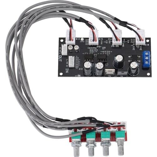 NE5532 Amplifier Tone Preamp Board Treble Bass Midrange Volume Tone Control Adjustment Pre-Amplifier