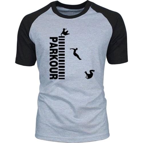 New Summer Boutique T-shirt Cotton Tops Tees Parkour Men Short Sleeve Tshirt Boy O- Neck Casual T shirt EU Size Tees