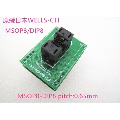 Opentop MSOP8-0.65/DIP MSOP8-DIP8 PITCH: 0.65MM IC Burning seat Adapter Test Socket test bench