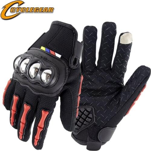 Motorcycle riding gloves racing season general Knight anti falling anti slip breathable touch screen stainless steel gloves