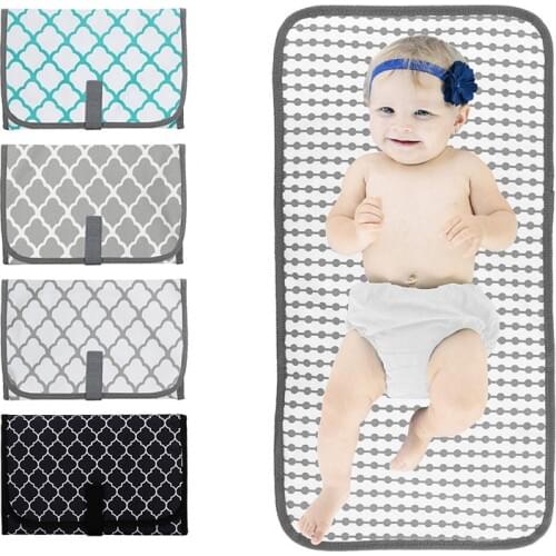 Waterproof Portable Changing Station For Newborn Baby Infant - Lightweight Travel Home Diaper Changer Mat With Pockets
