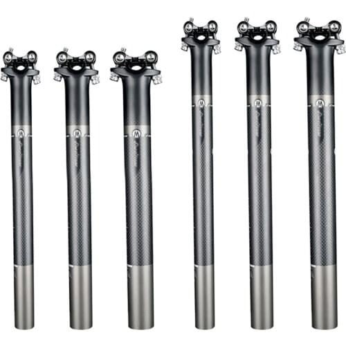 Bike Seat Post for Mountain MTB Road Bicycle 27.2/30.8/31.6 mm with 3K Weave Carbon Fiber Bicycle Seatpost Cycling