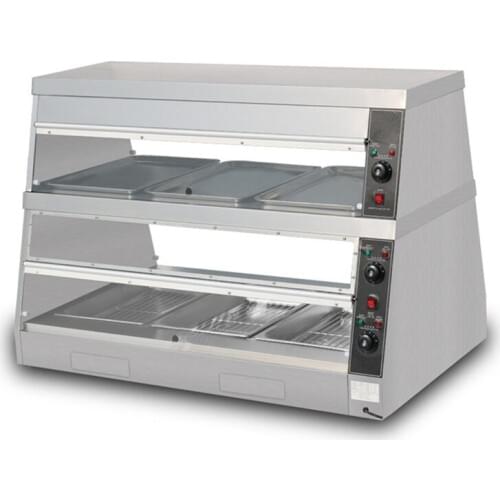 2.4kw Commercial food display cabinets Front and rear double layer 1.2 m insulation moisturizing cabinet Food insulation