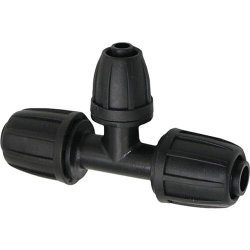 Garden hose 1/2 to 3/8 reducing tee barb lock nut 16mm to the 8/11 hose Tee Connectors 3 way connector 2pcs