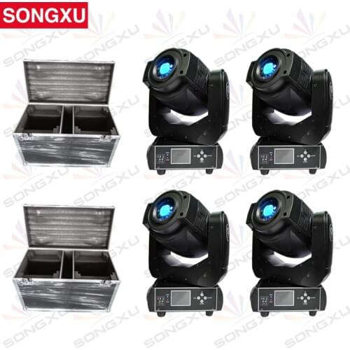 SONGXU 90W Lyre Gobo LED Moving Head Light 6/16 Channel with flight case for Stage Theater Disco Nightclub 4pcs/lot/SX-MH90