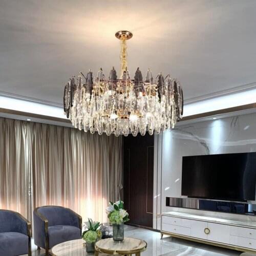 Modern Luxury Crystal Dining Room LED Pendant Lights Nordic Art Living Room Atmospheric Household Pendant Lamp Bedroom Lighting