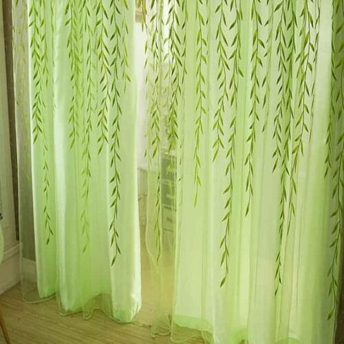 Willow Tulle Curtains For Living Room Pastoral Style Childrens Room Blackout Window Curtains For Bedroom Home Decor 4 Colors
