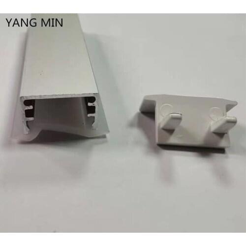 YANGMIN Free Shipping 2M/PCS Aluminum Channel Holder Milk Cover End-Up-for-Rigid-LED-Strip Width 10mm FPC Board