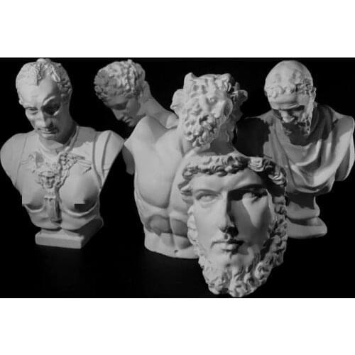 1 Pcs 7 cm World Statue Mini Figure Plaster celebrity Figure Decoration Resin Bust Sketch practice Model / resin sculpture/Craft