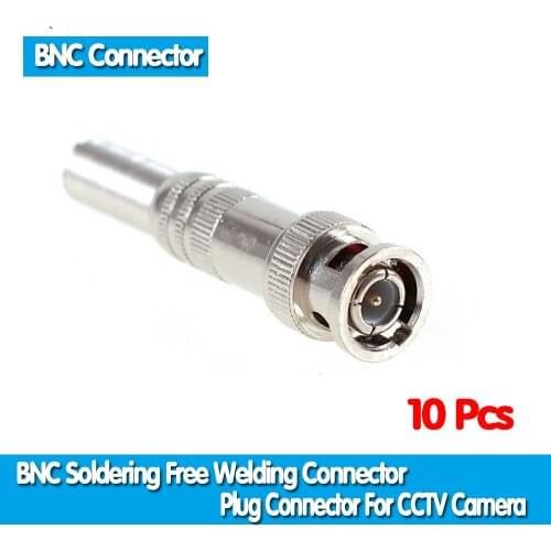 10Pcs CCTV RG-59 Male BNC Connector To Coaxial Cable BNC Connector For AHD CVI TVI Camera