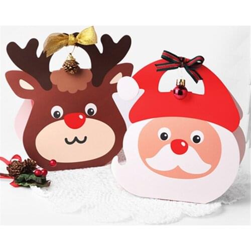 10pcs Christmas Gift Bags Boutique Pouches Shopping Gift Package Bag Christmas Supplies Drop shipping