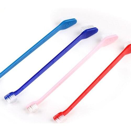 2 PCS a set! pet dog puppy cat Double toothbrush and tootpaste 1 PCS toothpaste + 1PCS toothbrush