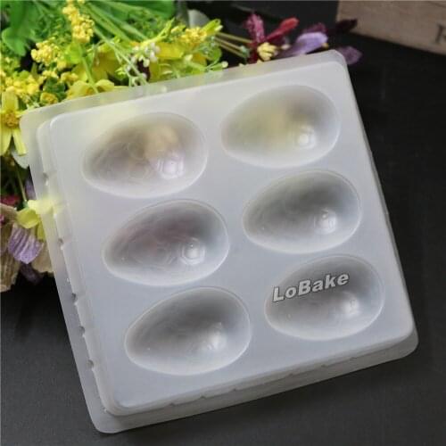 5pcs/lot) Latest 6 cavities Dinosaur Egg shape PP Plastic Chocolate Jelly & pudding fondant chocolate cake decorating tools