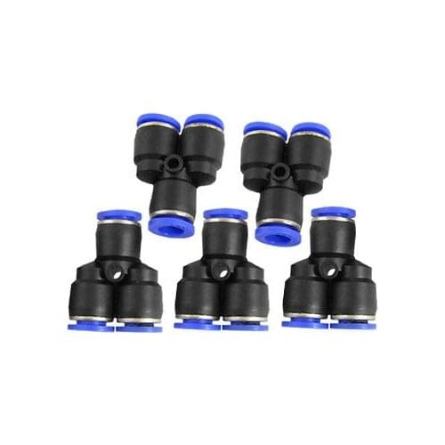 5Pcs 8mm Y Shaped Push-to-Connect Pneumatic Fittings