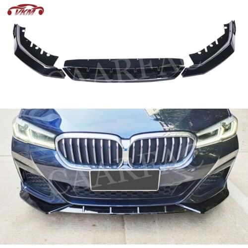 ABS Carbon Look Material Front Bumper Lip Splitters Car Accessorise For BMW 5 Series G30 G31 G38 M Sport 2021-2022
