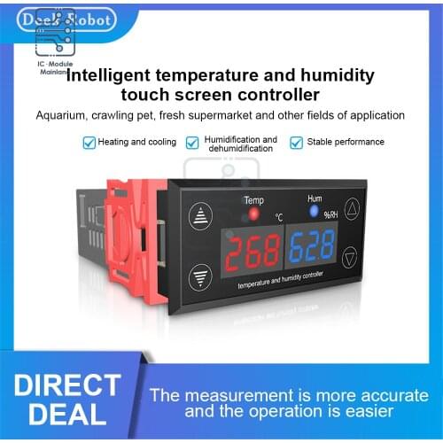 AC110V-220V SHT2010 LCD Digital Hygrostat Thermostat Humidity Temperature Controller 10A Heating Cooling Control SHT20 Sensor