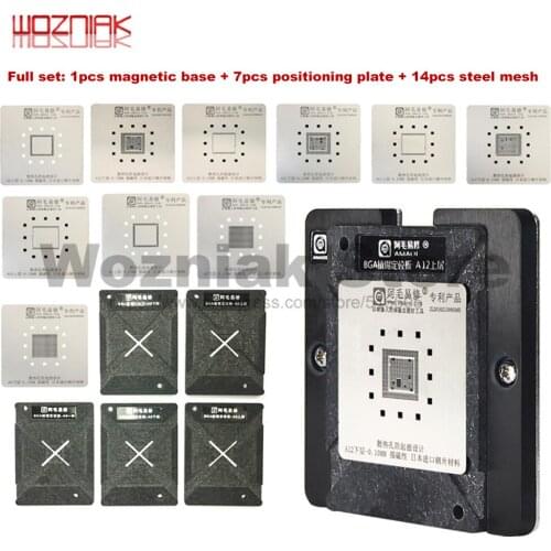 AMAOE Template NET for IPHONE 6 7 8 PLUS X XSMAX 11 12PROMAX A8 A9 A10 A11 A12 A13 A14 CPU BGA Repair Tin Panting Steel Mesh