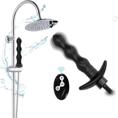 Enema 10 Speed Vibrating Butt Plug, Silicone Anal Cleaner Tapon Anal Vibrator Sex Toys For Women Men Prostate Massage Butplug