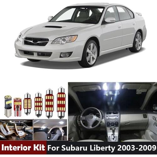 Canbus Car LED Interior Lights Package Kit For Subaru Liberty 2003- 2009 Sedan Wagon Map Dome Trunk License Plate Lamps
