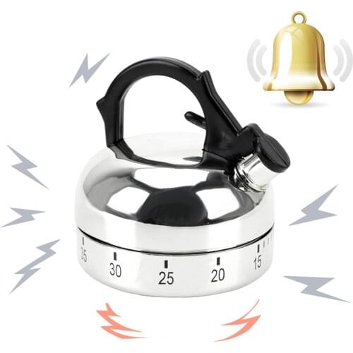 Kettle Shaped Timer Kettle Mechanical Timer 60 Minute Countdown Alarm