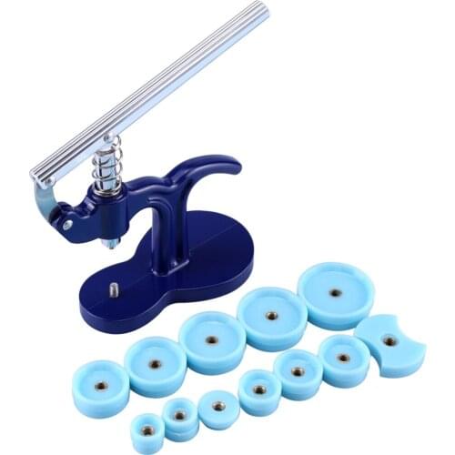 Watch Back Case Press Closer Presser Repair Crystal Glass Fitting Watchmaker Tools With 12 Dies