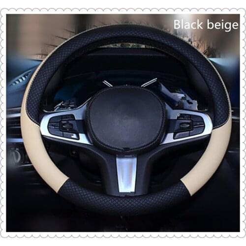 High quality 37-38 cm diameter car parts steering wheel cover for BMW F07 F10 F11 M5 Z4 E85 E89 E61 E60 E63 i8 and i3 E39