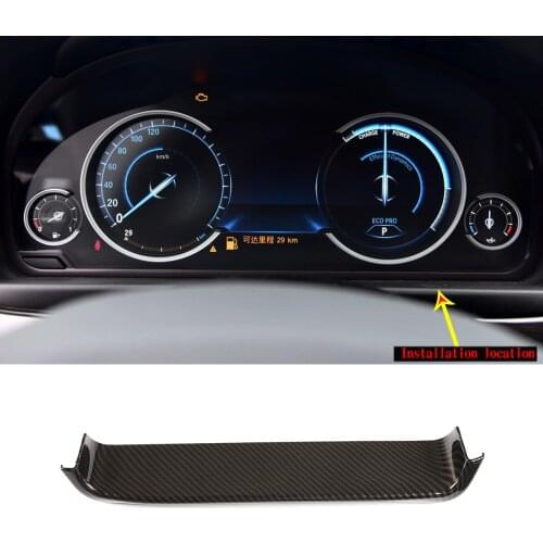 For 2011-2017 BMW 5 Series F10 520 525 Car Dashboard Lower Trim Frame Casing ABS Carbon Fiber Style Car Decorative Accessories