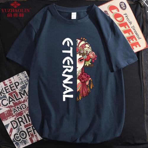 Mens short sleeve T-shirt cotton loose round neck half sleeve white T summer mens large T-shirt fashion clothes