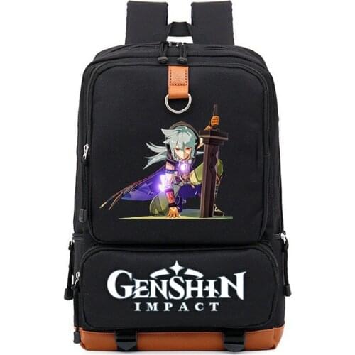 Game Genshin Impact Backpack Boys Girls Students School Bag Daily Travel Backpacks Large Capacity Laptop Bookbag Mochila